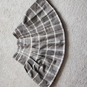 High Waist Plaid Pleated Skort.